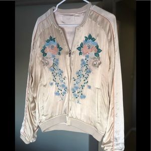 BLANK NYC cool print bomber jacket